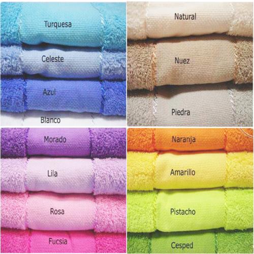 JUEGO DE TOALLAS BAÑO 3 PIEZAS MODELO PANAMA DE TROVADOR LAVABO TOCADOR