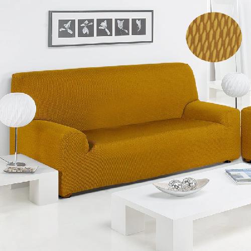 WanJing Funda elástica para sofá en forma de L, para sofá, 4 plazas, color  beige