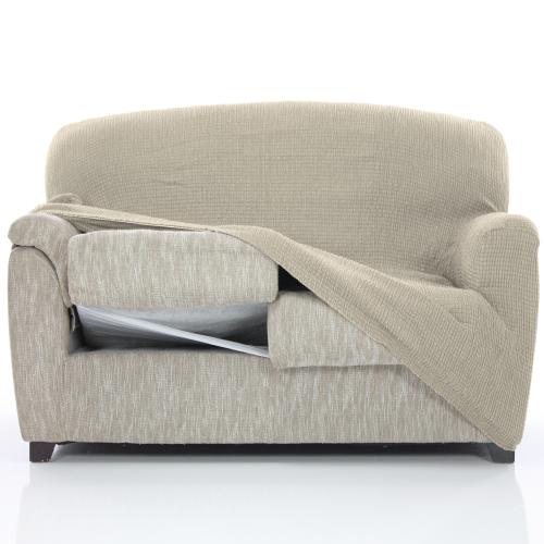 FUNDA SOFÁ ELÁSTICA SANDRA 2 PLAZAS SILLON NUEVA TEXTURA AJUSTABLE