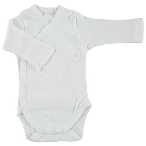 BODY BEBE MANGA LARGA CRUZADO CANALE ALGODON BABIDU 1157