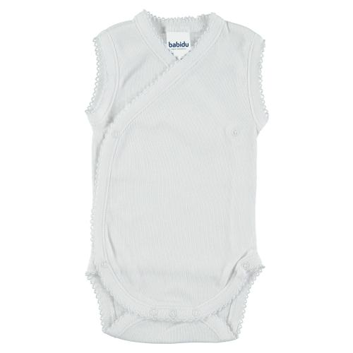 BODY BEBE TIRANTE CRUZADO CANALE ALGODON BABIDU 1154