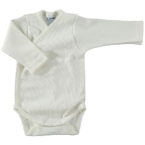 BODY BEBE MANGA LARGA CRUZADO ALGODON BABIDU 1150