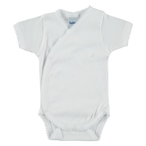 BODY BEBE MANGA CORTA CRUZADO CANALE ALGODON BABIDU 1157